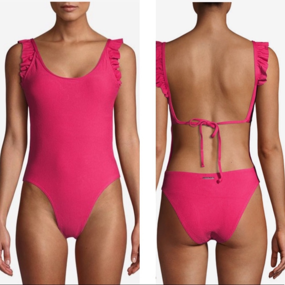 Juicy Couture Swimsuit W/ Ruffle Armhole Ribbed